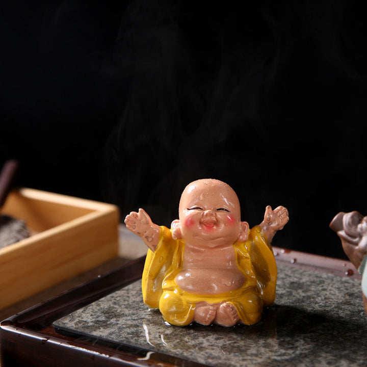 Buddha Stones色が変わる笑う仏 樹脂製 ティーペット 富の家の置物 装飾