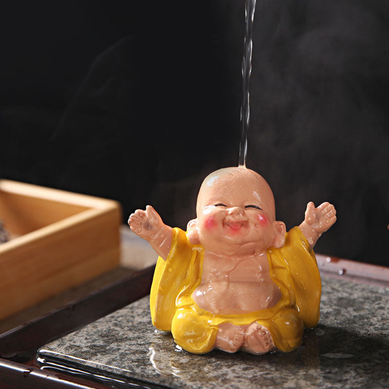 Buddha Stones色が変わる笑う仏 樹脂製 ティーペット 富の家の置物 装飾