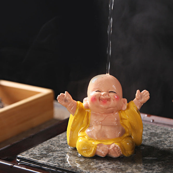 Buddha Stones色が変わる笑う仏 樹脂製 ティーペット 富の家の置物 装飾