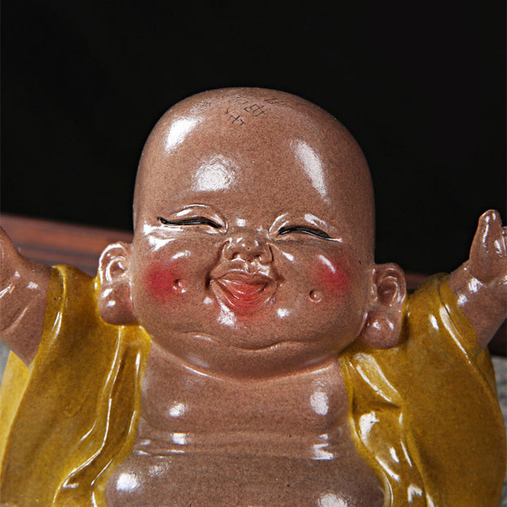 Buddha Stones色が変わる笑う仏 樹脂製 ティーペット 富の家の置物 装飾