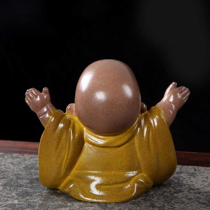 Buddha Stones色が変わる笑う仏 樹脂製 ティーペット 富の家の置物 装飾