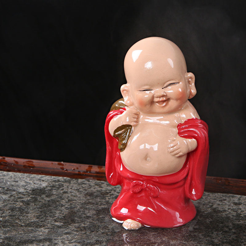 Buddha Stones色が変わる笑う仏 樹脂製 ティーペット 富の家の置物 装飾