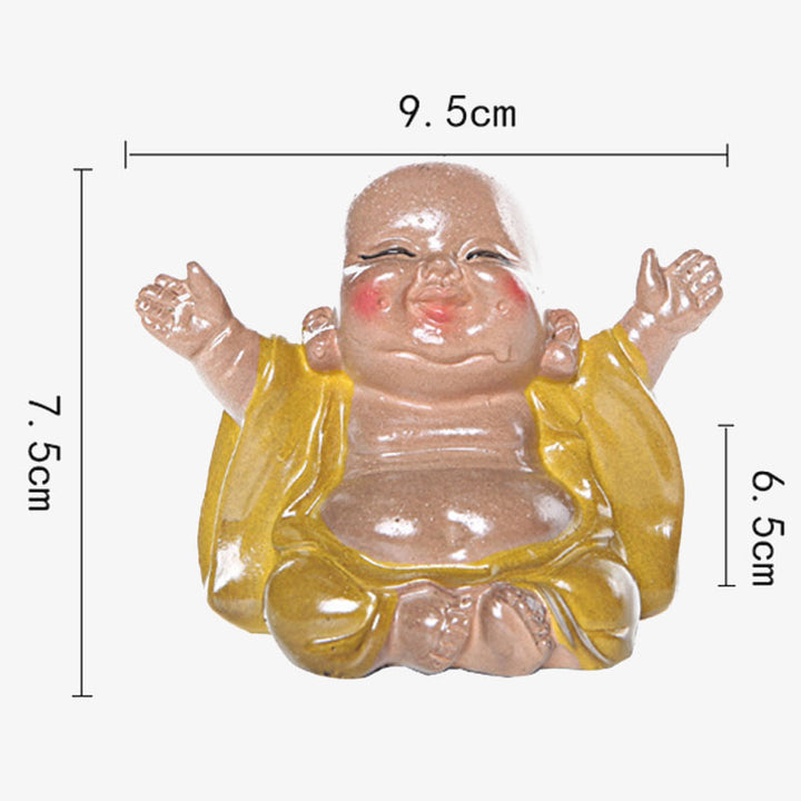 Buddha Stones色が変わる笑う仏 樹脂製 ティーペット 富の家の置物 装飾