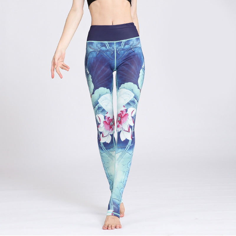 Buddha Stones蓮の花 プリントデザイン パンツ スポーツ フィットネス ヨガ レギンス レディース ヨガパンツ - image 18
