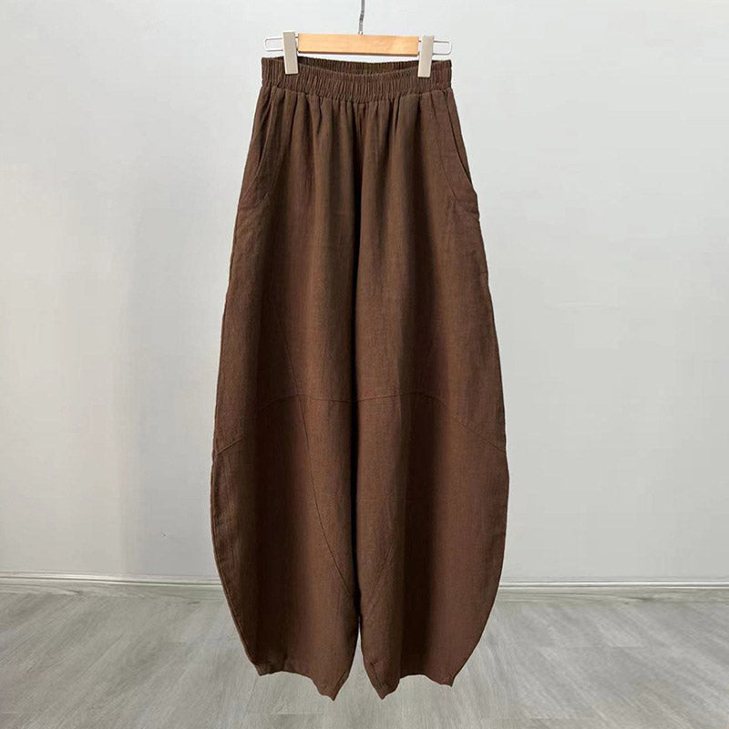 Buddha Stonesパンツ ハーレムパンツ ゆったりとした禅ヨガ太極拳 レディースパンツ - ブラウン（レギュラースタイル） - US8-10、 UK/AU12-14、 EU40-42 (L)  - image 35