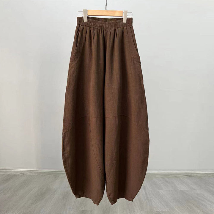 Buddha Stonesパンツ ハーレムパンツ ゆったりとした禅ヨガ太極拳 レディースパンツ - ブラウン（レギュラースタイル） - US8-10、 UK/AU12-14、 EU40-42 (L)  - image 35