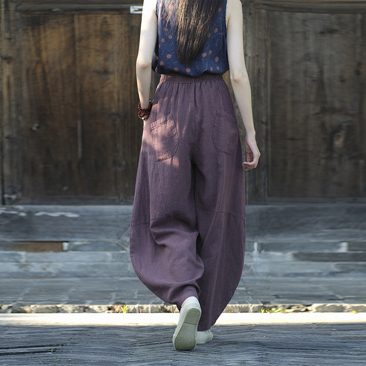 Buddha Stonesパンツ ハーレムパンツ ゆったりとした禅ヨガ太極拳 レディースパンツ - image 6
