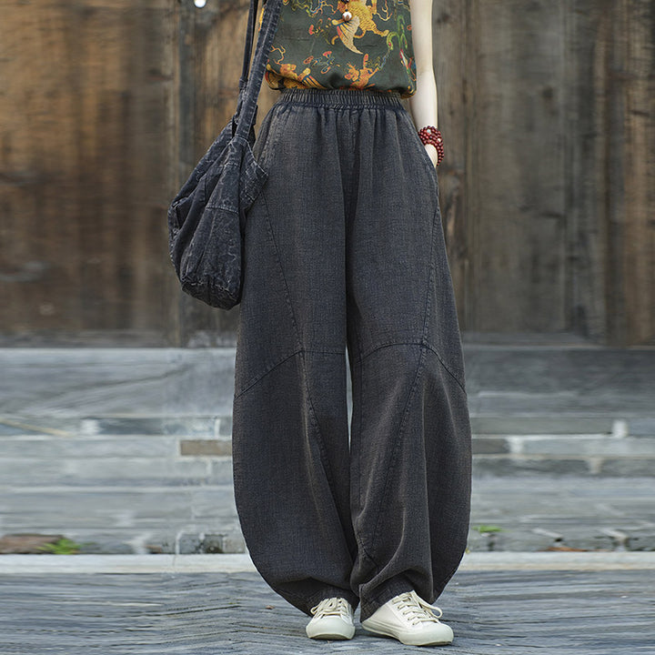 Buddha Stonesコットンリネンパンツハーレムパンツゆったり禅ヨガ太極拳レディースパンツ - image 31