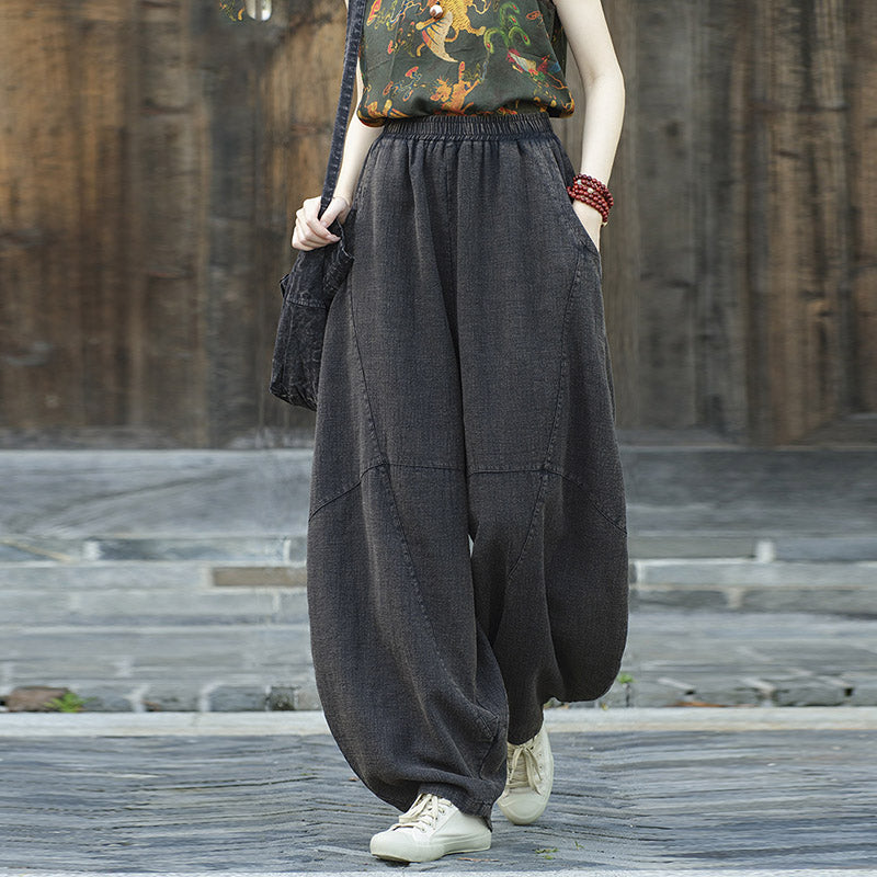 Buddha Stonesパンツ ハーレムパンツ ゆったりとした禅ヨガ太極拳 レディースパンツ - image 24
