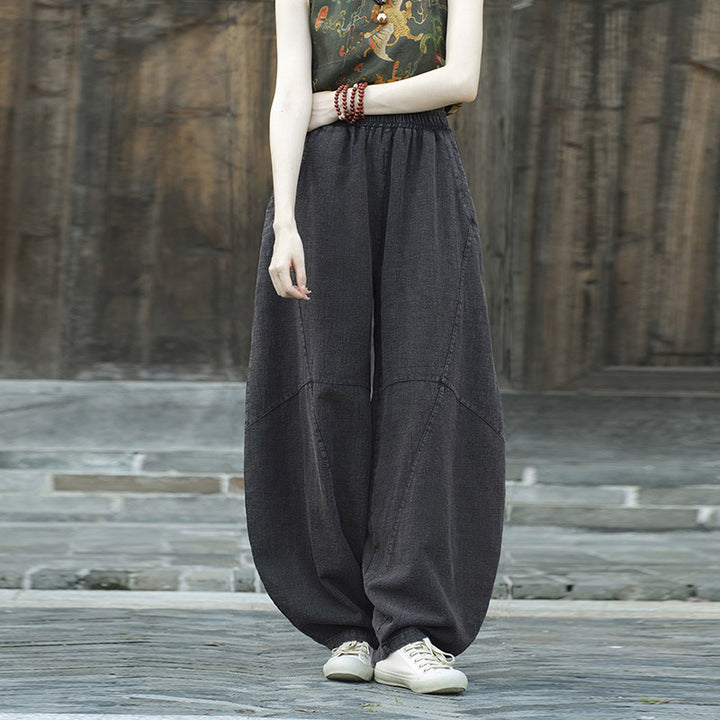 Buddha Stonesコットンリネンパンツハーレムパンツゆったり禅ヨガ太極拳レディースパンツ - image 21
