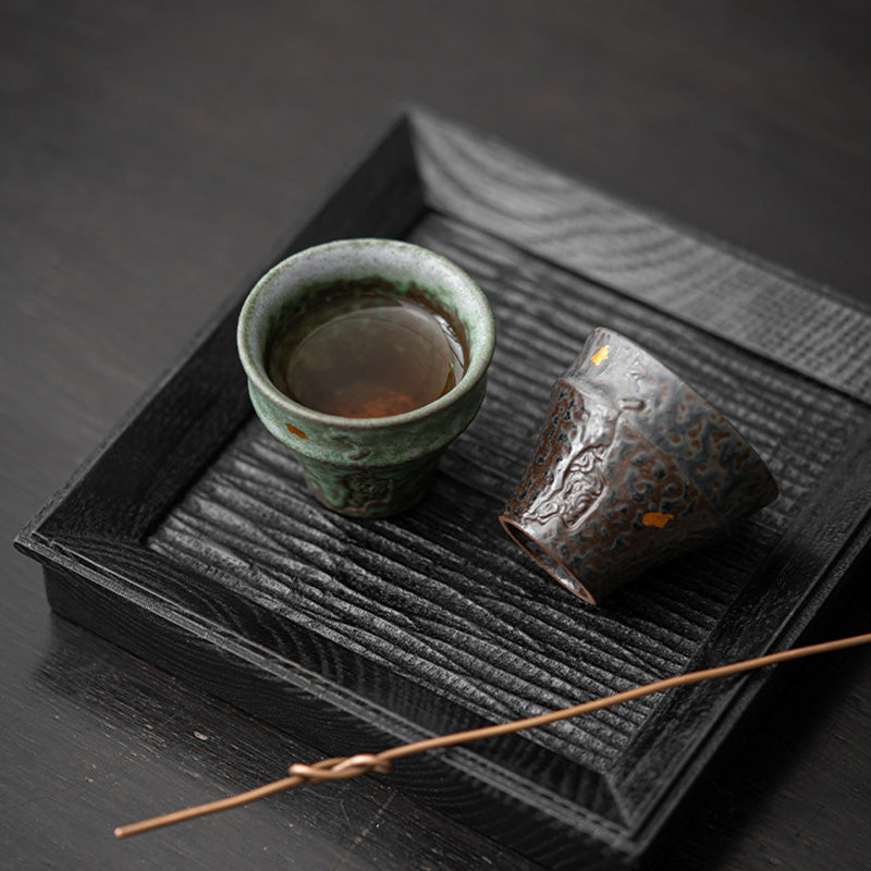 Buddha Stones小型 ヴィンテージスタイル 陶器 ティーカップ カンフーティーカップ 50ml