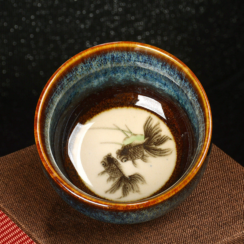 Buddha Stones蓮 龍 鳳凰 鯉 中国 建璽 陶器 ティーカップ カンフー ティーカップ 110ml