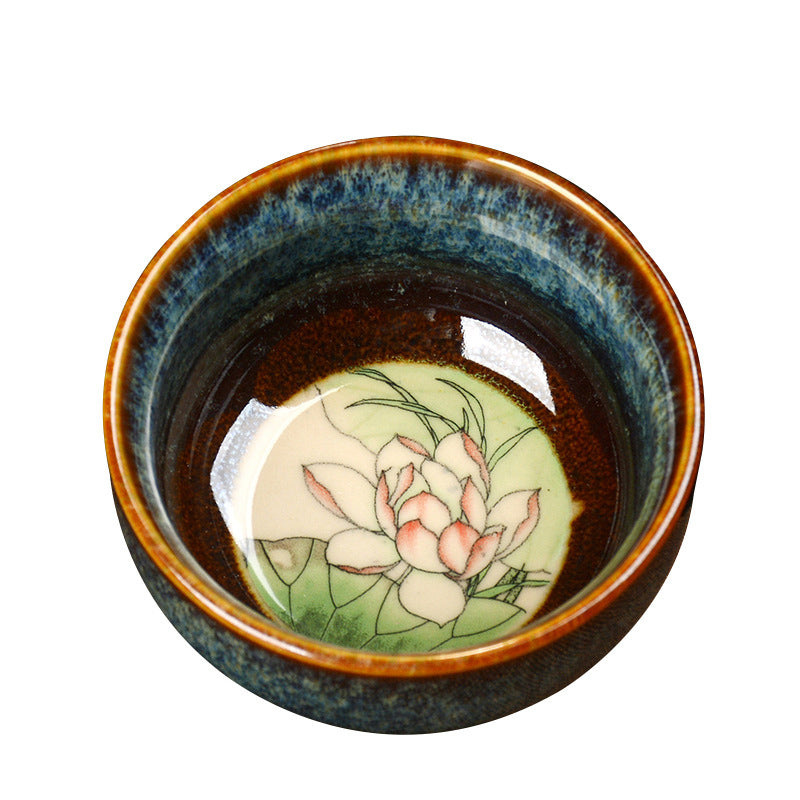 Buddha Stones蓮 龍 鳳凰 鯉 中国 建璽 陶器 ティーカップ カンフー ティーカップ 110ml