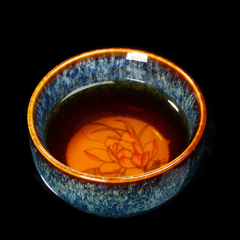 Buddha Stones蓮 龍 鳳凰 鯉 中国 建璽 陶器 ティーカップ カンフー ティーカップ 110ml