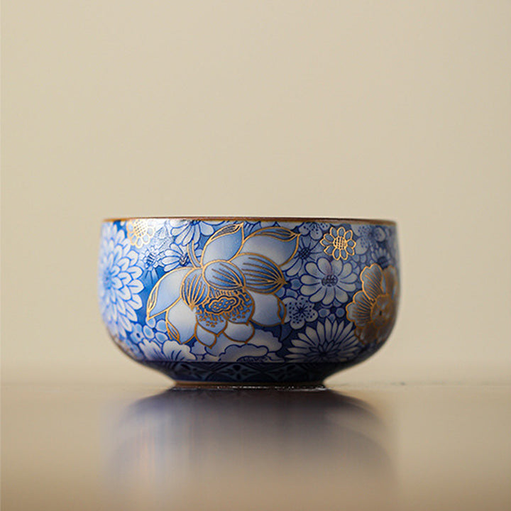 Buddha Stones蓮 菊 梅 花 ティーカップ カンフー ティーカップ ティーポット