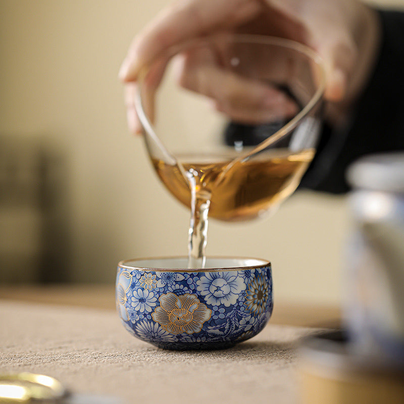 Buddha Stones蓮 菊 梅 花 ティーカップ カンフー ティーカップ ティーポット