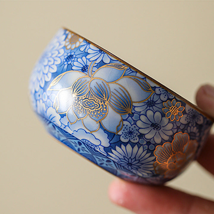 Buddha Stones蓮 菊 梅 花 ティーカップ カンフー ティーカップ ティーポット
