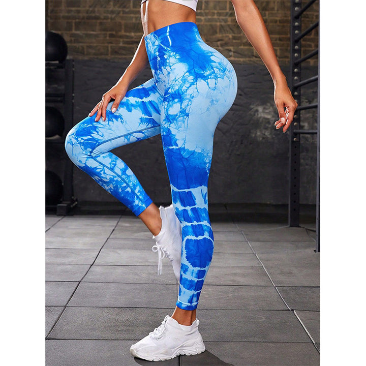 Buddha Stonesタイダイプリント パンツ スポーツ フィットネス ヨガ ハイウエスト レギンス レディース ヨガパンツ