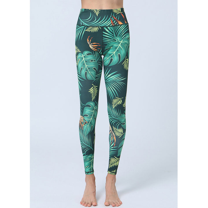 Buddha Stonesのプリントパンツ スポーツ フィットネス ヨガ ハイウエスト レギンス レディース ヨガパンツ - image 1
