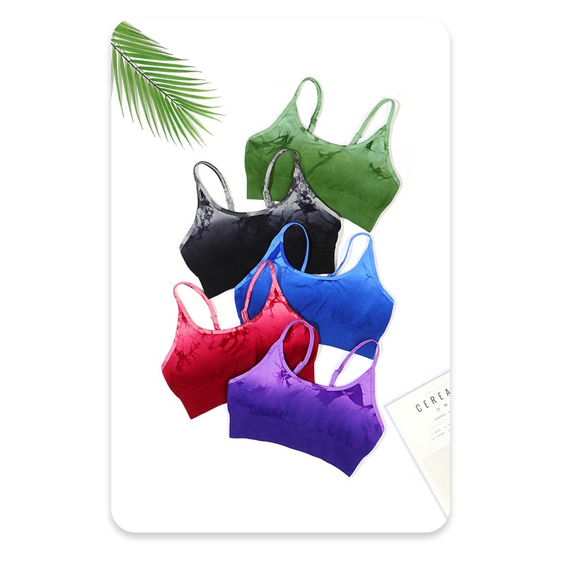 Buddha Stones 2点セット シンプル タイダイプリント クロップタンクトップ ハイウエストパンツ スポーツ ジムウェア レディース ヨガセット - image 15