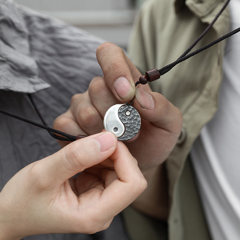 Buddha Stones990 スターリングシルバー 陰陽バランスハーモニーネックレスペンダント - image 5