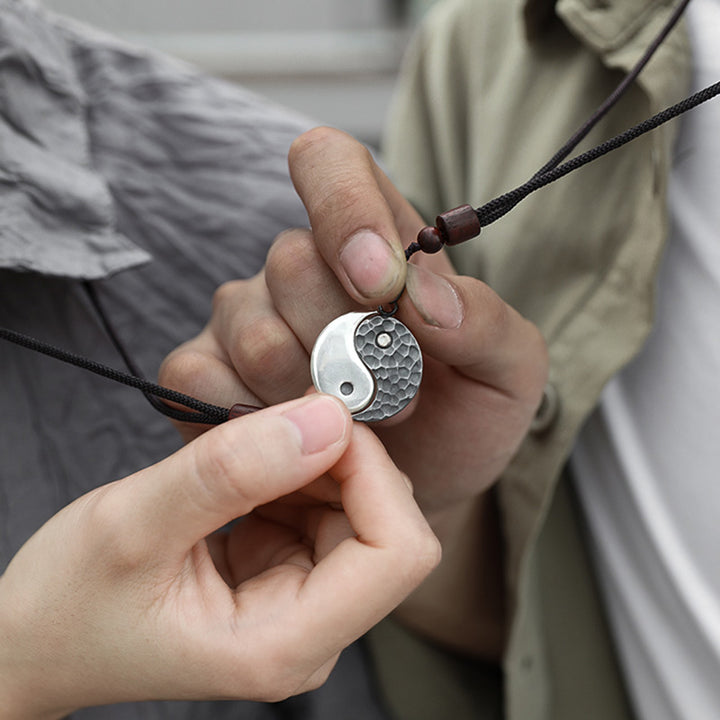 Buddha Stones990 スターリングシルバー 陰陽バランスハーモニーネックレスペンダント - image 5