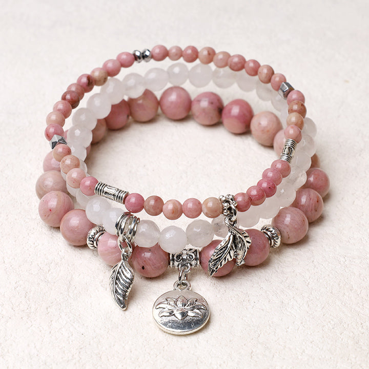 Buddha Stones3個入り 天然水晶ビーズ ヒーリングエネルギー ロータスブレスレット - image 14