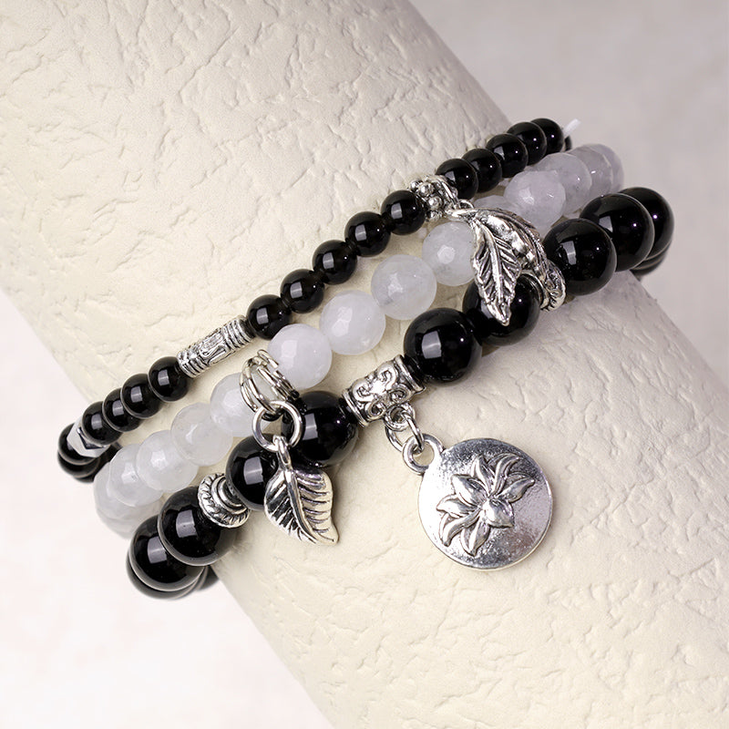Buddha Stones3個入り 天然水晶ビーズ ヒーリングエネルギー ロータスブレスレット - image 10