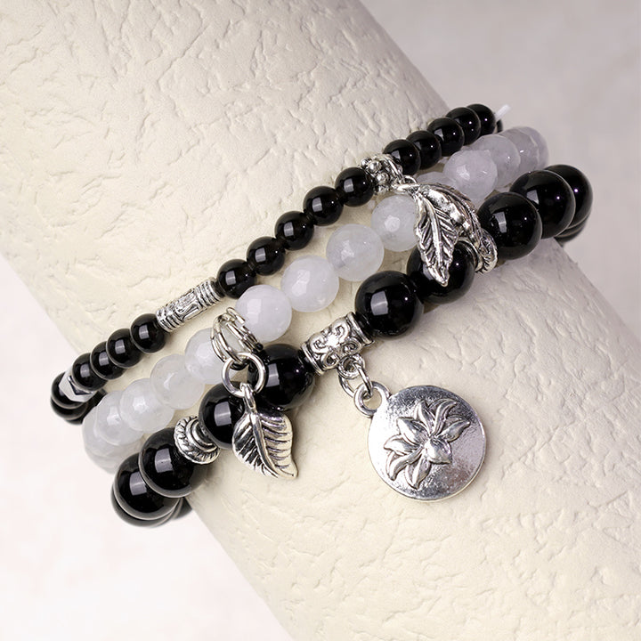 Buddha Stones3個入り 天然水晶ビーズ ヒーリングエネルギー ロータスブレスレット - image 10