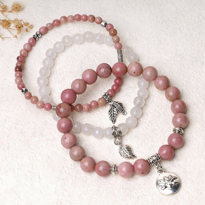 Buddha Stones3個入り 天然水晶ビーズ ヒーリングエネルギー ロータスブレスレット - image 15