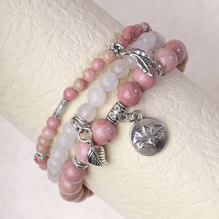 Buddha Stones3個入り 天然水晶ビーズ ヒーリングエネルギー ロータスブレスレット - image 16