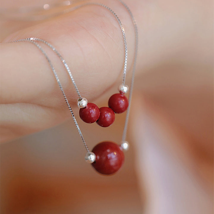 Buddha Stones925スターリングシルバー シナバービーズ 穏やかな祝福のネックレスペンダント