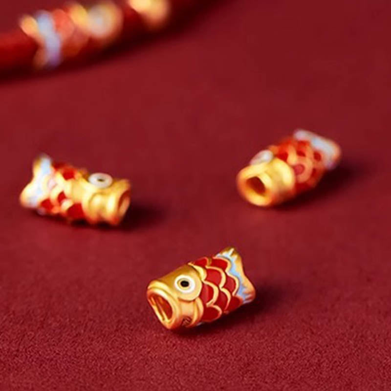 Buddha Stones925 スターリングシルバー ハンドメイド 鯉 富と成功 編み込み ロープ ブレスレット