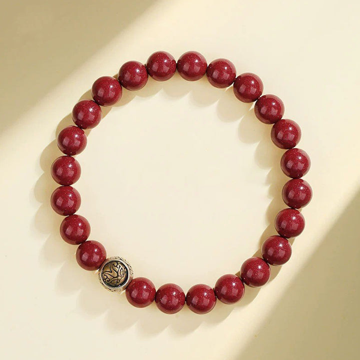 Buddha Stones925 スターリングシルバー 天然辰砂 四獣の祝福ブレスレット