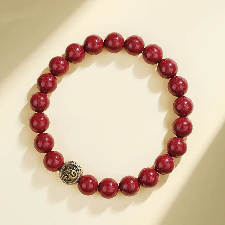 Buddha Stones925 スターリングシルバー 天然辰砂 四獣の祝福ブレスレット