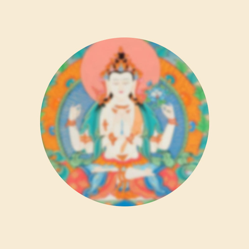 Buddha Stonesハンドメイドの多色チベットのオーム・マニ・パドメ・フム如意縁起の良いチャーム編みブレスレット