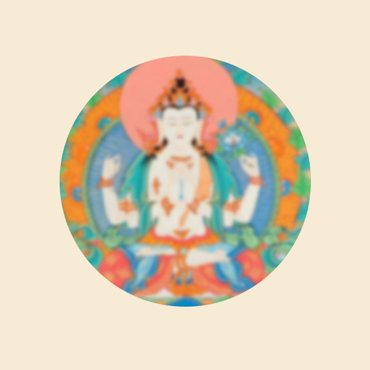 Buddha Stonesハンドメイドの多色チベットのオーム・マニ・パドメ・フム如意縁起の良いチャーム編みブレスレット