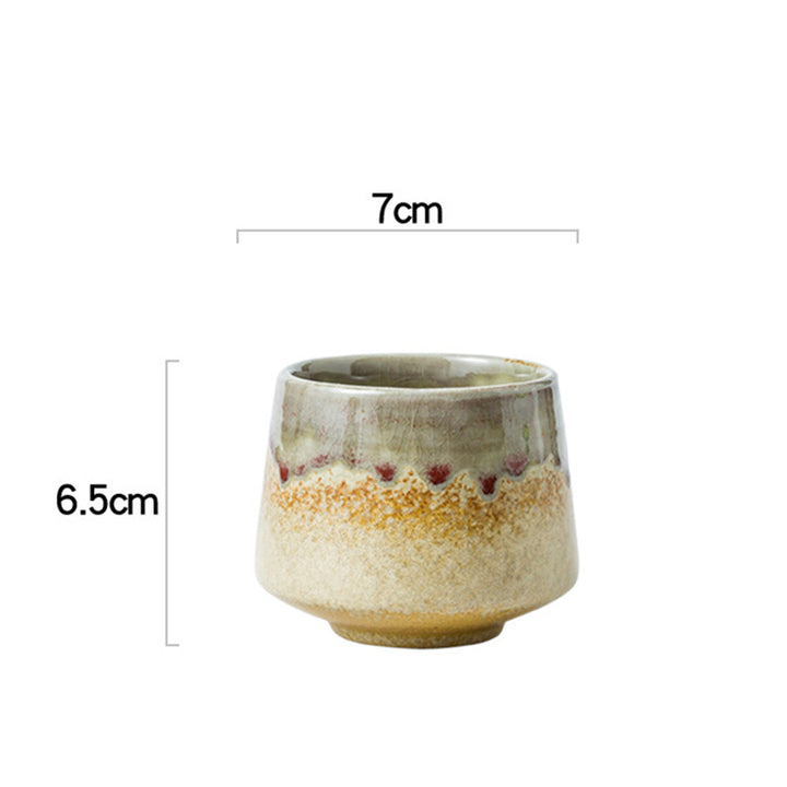 Buddha Stonesレトロ窯変セラミックコーヒーマグ ティーエスプレッソコーヒーカップ 200ml