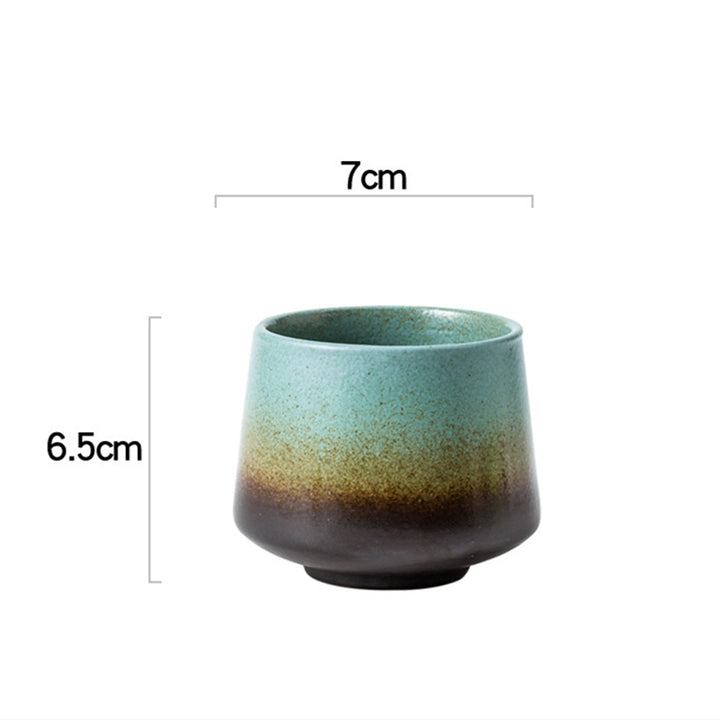 Buddha Stonesレトロ窯変セラミックコーヒーマグ ティーエスプレッソコーヒーカップ 200ml
