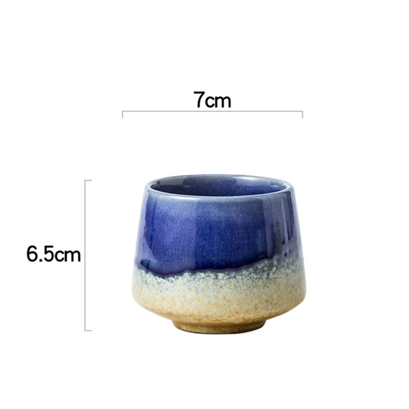 Buddha Stonesレトロ窯変セラミックコーヒーマグ ティーエスプレッソコーヒーカップ 200ml