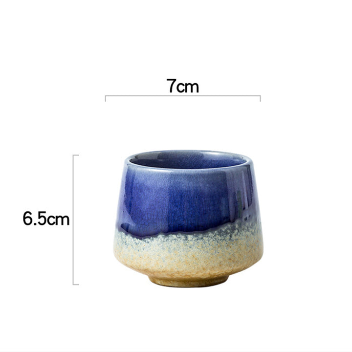 Buddha Stonesレトロ窯変セラミックコーヒーマグ ティーエスプレッソコーヒーカップ 200ml