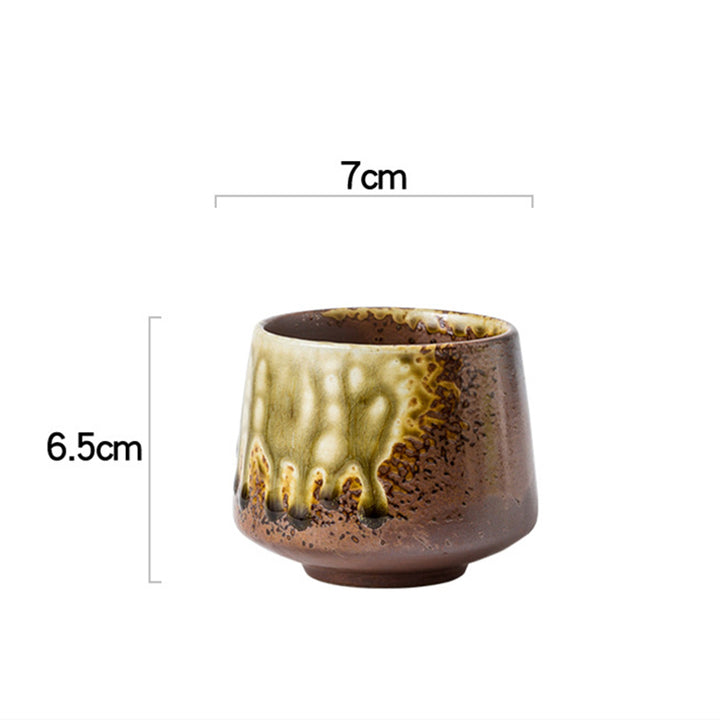 Buddha Stonesレトロ窯変セラミックコーヒーマグ ティーエスプレッソコーヒーカップ 200ml