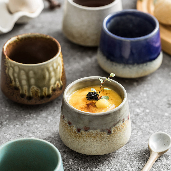 Buddha Stonesレトロ窯変セラミックコーヒーマグ ティーエスプレッソコーヒーカップ 200ml