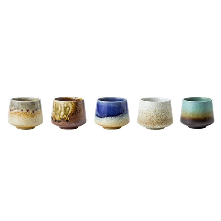 Buddha Stonesレトロ窯変セラミックコーヒーマグ ティーエスプレッソコーヒーカップ 200ml