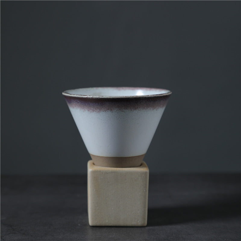Buddha Stonesヴィンテージ グラデーション セラミック コーヒーマグ ティーラテ エスプレッソ コーヒーカップ ベース付き 200ml