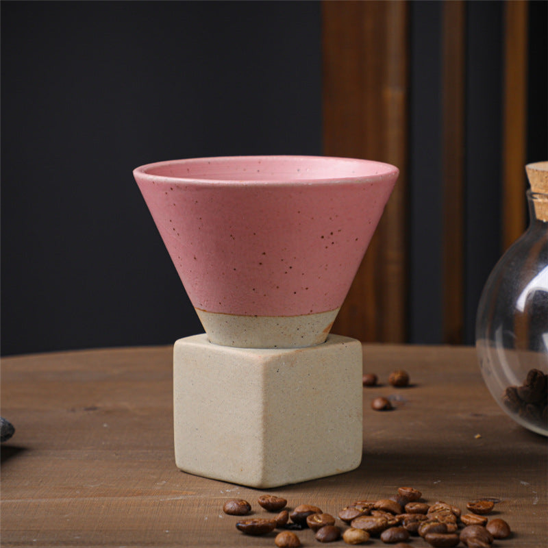 Buddha Stonesヴィンテージ グラデーション セラミック コーヒーマグ ティーラテ エスプレッソ コーヒーカップ ベース付き 200ml