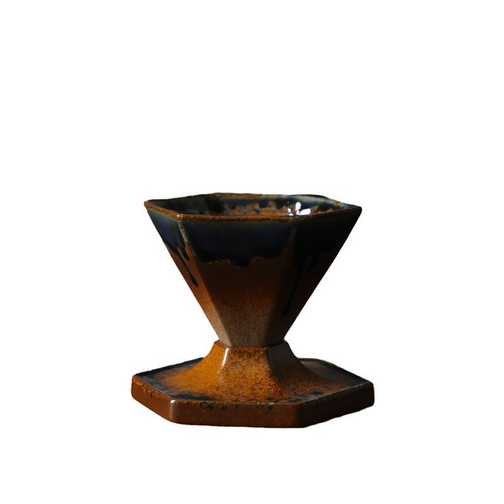Buddha Stones六角形デザインセラミックティーコーヒーマグコーヒーカップ（ベース付き）170ml