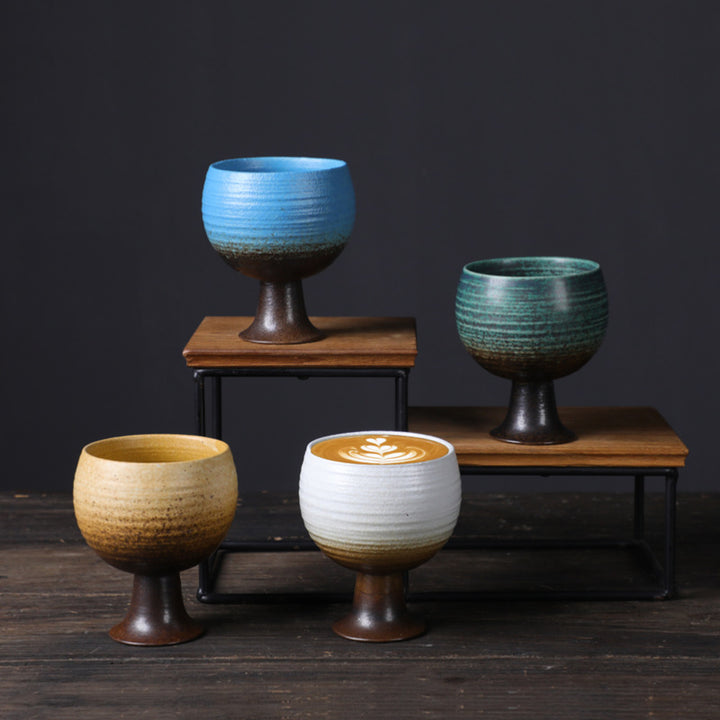 Buddha Stones小容量ゴブレットデザイン セラミックワインコーヒーマグ ティーコーヒーカップ 170ml