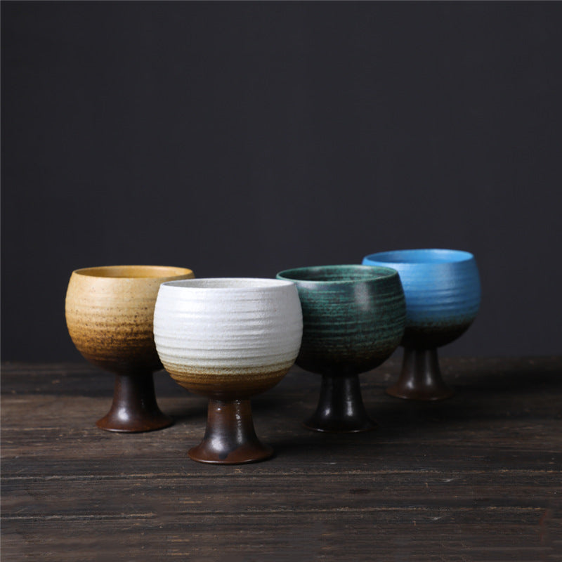 Buddha Stones小容量ゴブレットデザイン セラミックワインコーヒーマグ ティーコーヒーカップ 170ml