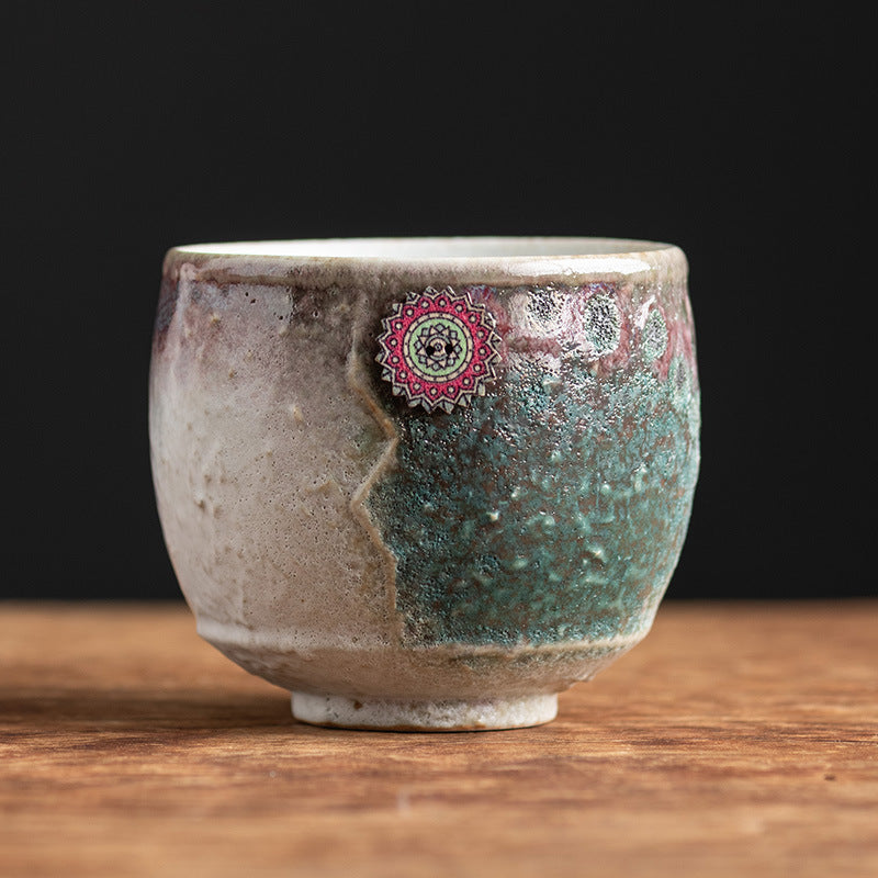 Buddha Stonesひまわり窯変陶器コーヒーマグ ティーラテ エスプレッソコーヒーカップ 250ml